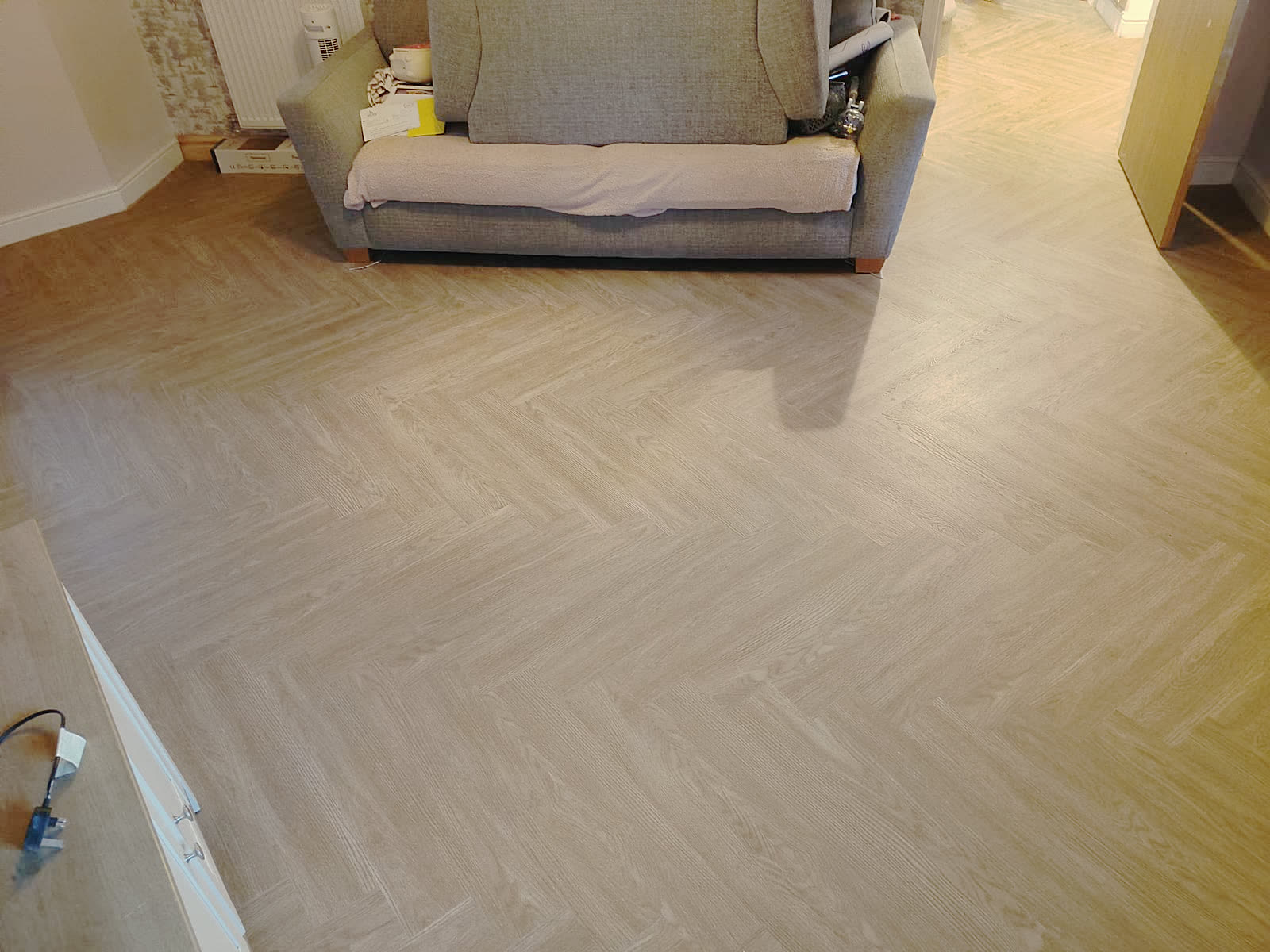Herringbone Flooring Through the Ground Floor completed project image