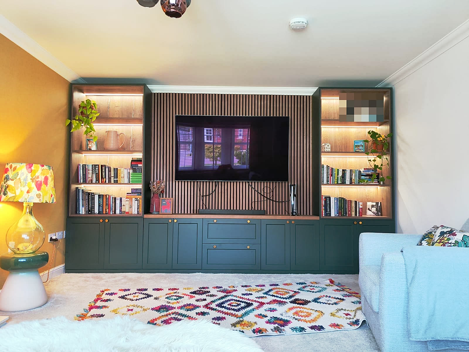 Bespoke Media Wall with Lit Shelving after image 2