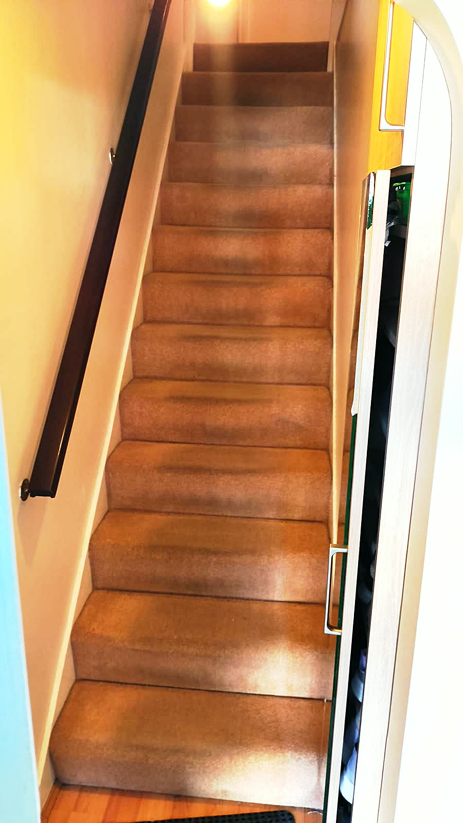 Staircase Renovation: Carpet to Wood before image 1